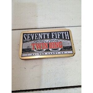 Vintage Twin Bing 75th Anniversary Advertising Tin Box With Paper